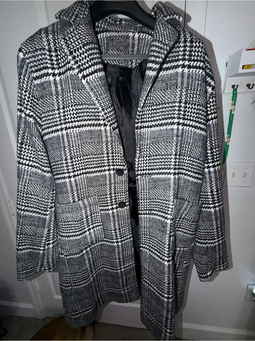 Men’s Zara Black & White over coat Coat